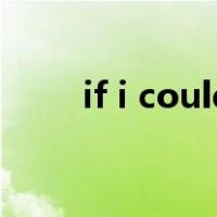 if i could（关于if i could的介绍）