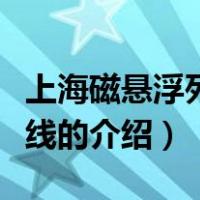 上海磁悬浮列车路线（关于上海磁悬浮列车路线的介绍）