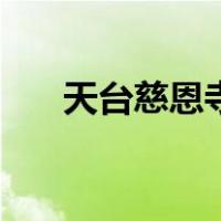 天台慈恩寺（关于天台慈恩寺的介绍）