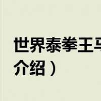 世界泰拳王马库斯（关于世界泰拳王马库斯的介绍）