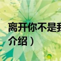 离开你不是我的错（关于离开你不是我的错的介绍）