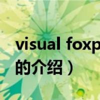 visual foxpro 6 0（关于visual foxpro 6 0的介绍）