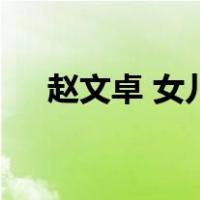 赵文卓 女儿（关于赵文卓 女儿的介绍）