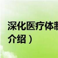 深化医疗体制改革（关于深化医疗体制改革的介绍）