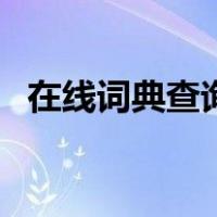 在线词典查询（关于在线词典查询的介绍）