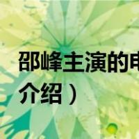 邵峰主演的电视剧（关于邵峰主演的电视剧的介绍）
