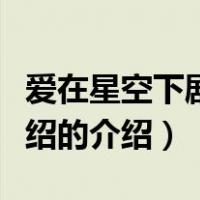 爱在星空下剧情介绍（关于爱在星空下剧情介绍的介绍）