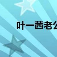 叶一茜老公（关于叶一茜老公的介绍）