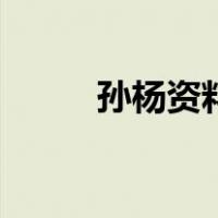 孙杨资料（关于孙杨资料的介绍）