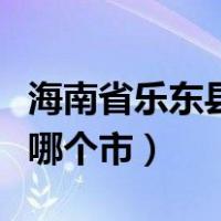 海南省乐东县属于什么区（海南省乐东县属于哪个市）