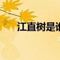 江直树是谁（关于江直树是谁的介绍）