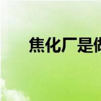 焦化厂是做啥的（焦化厂是做什么的）