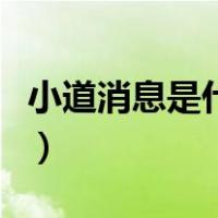 小道消息是什么意思啊（小道消息是什么意思）