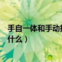 手自一体和手动挡有啥区别（手自一体和自动挡的区别在于什么）