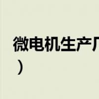 微电机生产厂家（关于微电机生产厂家的介绍）