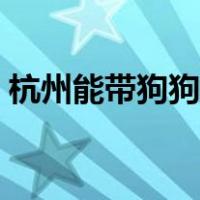 杭州能带狗狗入住的酒店（杭州能带的特产）