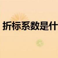 折标系数是什么意思（折标系数是什么意思）