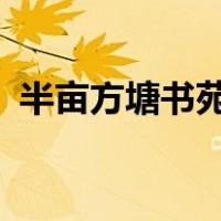 半亩方塘书苑小说txt下载（半亩方塘书苑）