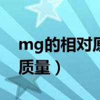 mg的相对原子质量是多少（mg的相对原子质量）