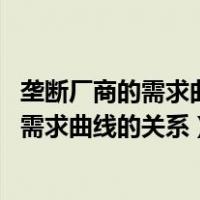 垄断厂商的需求曲线为（简述垄断竞争厂商的d需求曲线和d需求曲线的关系）