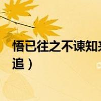 悟已往之不谏知来者之可追壁纸（悟已往之不谏知来者之可追）