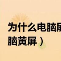 为什么电脑屏幕不显示但是开机了（为什么电脑黄屏）