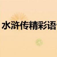 水浒传精彩语句摘抄50句（水浒传精彩语句）