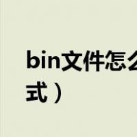 bin文件怎么转换视频（bin文件怎么转换格式）