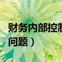 财务内部控制环境（内部会计控制环境存在的问题）