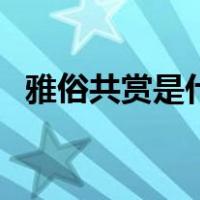 雅俗共赏是什么歌（雅俗共赏是什么意思）