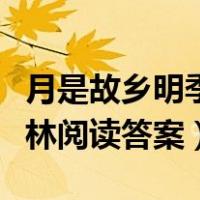 月是故乡明季羡林阅读理解（月是故乡明季羡林阅读答案）