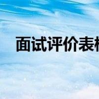 面试评价表模板word（面试评价怎么写）