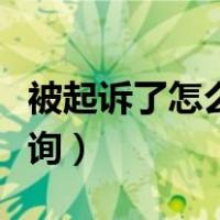 被起诉了怎么查询案件内容（被起诉了怎么查询）