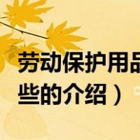 劳动保护用品有哪些（关于劳动保护用品有哪些的介绍）