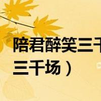 陪君醉笑三千场不诉离殇什么意思（陪君醉笑三千场）