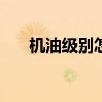 机油级别怎么分的（机油级别怎么分）