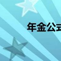 年金公式Excel（年金公式excel）