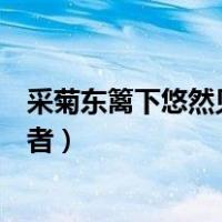 采菊东篱下悠然见南山的作者（采菊东篱下悠然见南山的作者）