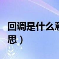 回调是什么意思为什么要回调（回调是什么意思）