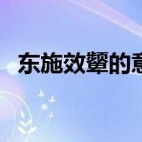 东施效颦的意思和故事（东施效颦的意思）
