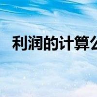利润的计算公式及步骤（利润的计算公式）