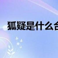 狐疑是什么合成词类型（狐疑是什么意思）