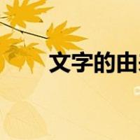 文字的由来50字左右（文字的由来）