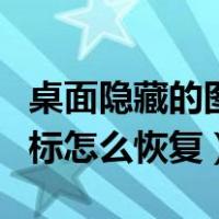 桌面隐藏的图标怎么显示出来（桌面隐藏的图标怎么恢复）