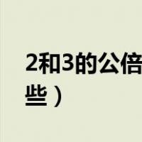 2和3的公倍数都有哪些（2和3的公倍数有哪些）
