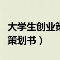 大学生创业策划书范文新教材版（大学生创业策划书）
