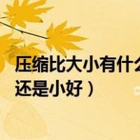 压缩比大小有什么区别（压缩比代表的是什么意义 其值大好还是小好）