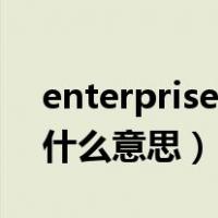 enterprise是什么意思英语（enterprise是什么意思）