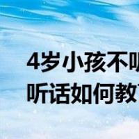 4岁小孩不听话怎么教育的方法（4岁孩子不听话如何教育）