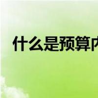 什么是预算内收入（什么是一般预算收入）